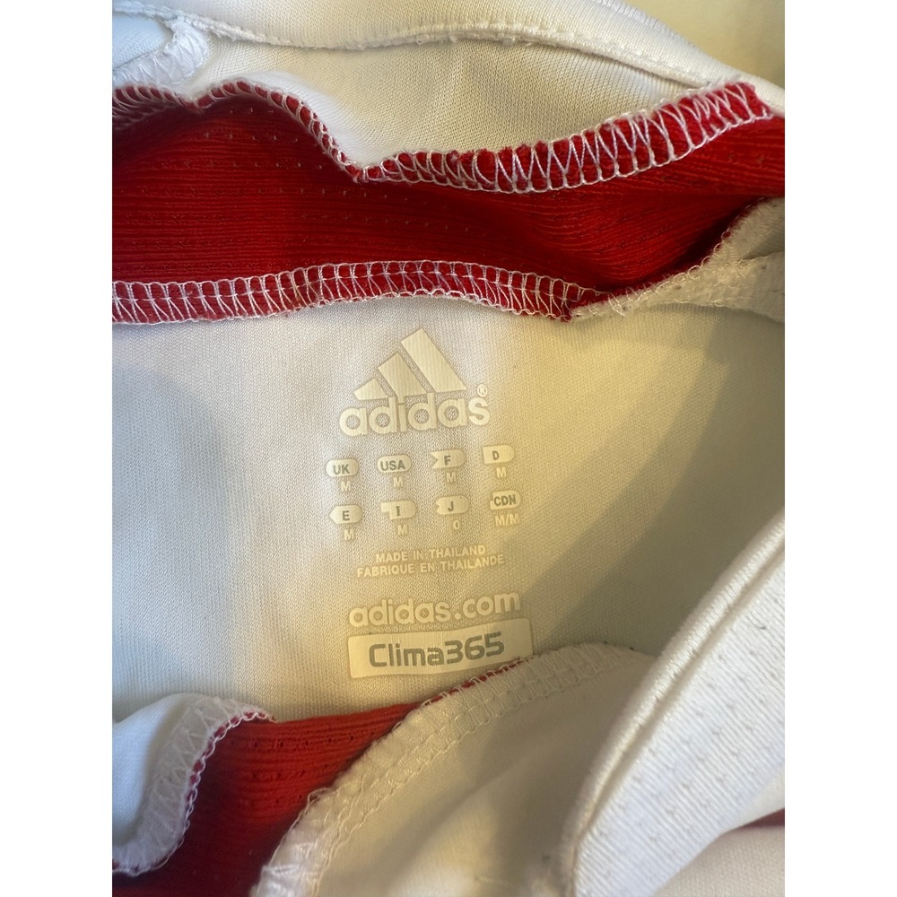 Adidas Kenya Football Federation Soccer Jersey White Red Mens Medium Clima365 - Picture 5 of 9